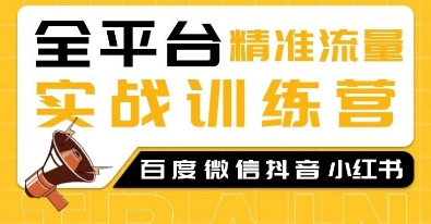 全平台精准流量实战训练营，百度微信抖音小红书SEO引流教程-第一资源站