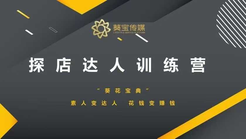 探店达人训练营，素人变达人，花钱变赚钱-第一资源站