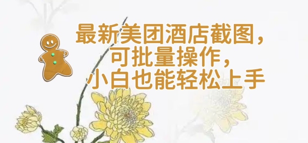 【轻云】最新美团酒店截图，可批量操作，小白也能轻松上手-第一资源站