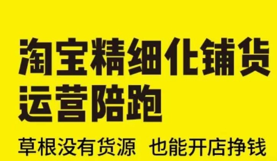 淘宝精细化铺货运营陪跑(部分更新至2025)，草根没有货源 也能开店挣钱-第一资源站