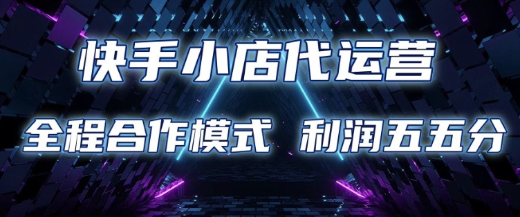快手小店代运营 限时托管计划 合作模式 利润五五分成【揭秘】-第一资源站