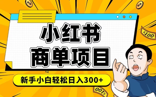 小红书千粉商单，稳定快速变现项目，实现月入6-8k并不是很难-第一资源站