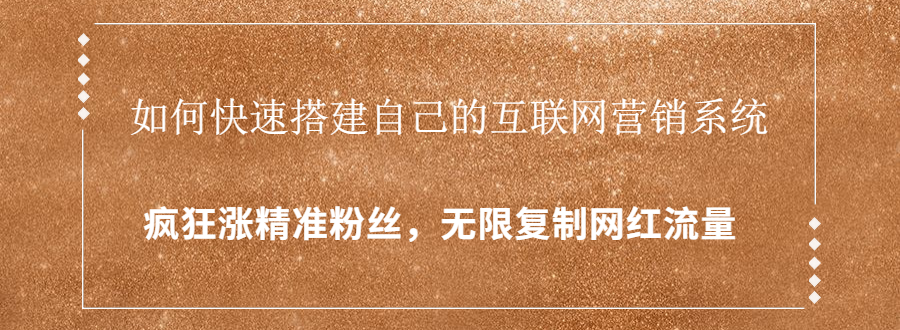 封神学员特训营：快速搭建自己的互联网营销系统，疯狂涨精准粉丝，无限复制网红流量-第一资源站