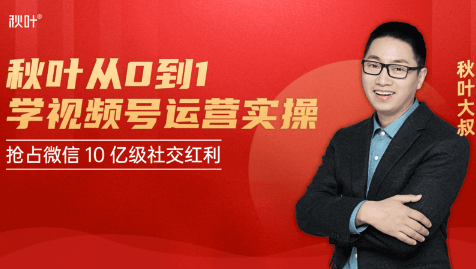 秋叶从0到1学视频号运营实操，抢占微信10亿级红利市场【完结-高清无水印】-第一资源站
