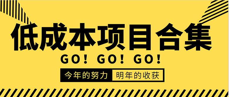 低成本零成本项目合集：赚钱快的慢的、暴利的，线上线下的，价值万元资料-第一资源站
