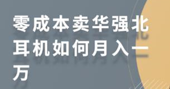 零成本卖华强北耳机如何月入10000+，教你在小红书上卖华强北耳机-第一资源站