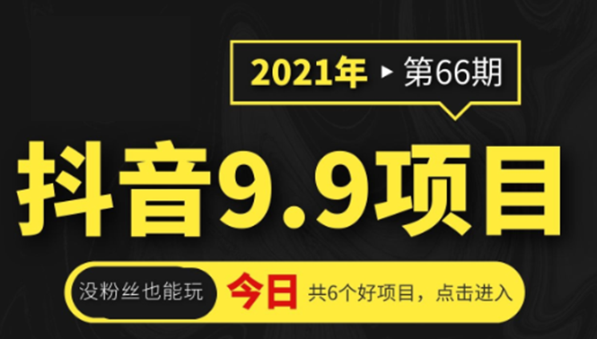 抖音9.9课程项目，没粉丝也能卖课，一天300+粉易变现-第一资源站