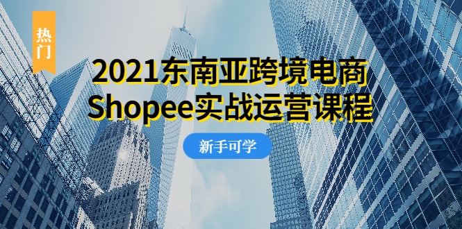 2021东南亚跨境电商Shopee实战运营课程，0基础、0经验、0投资的副业项目-第一资源站