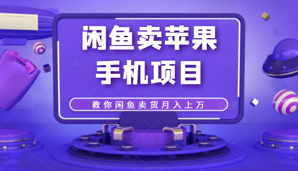 闲鱼卖苹果手机项目，教你闲鱼卖货月入上万-第一资源站