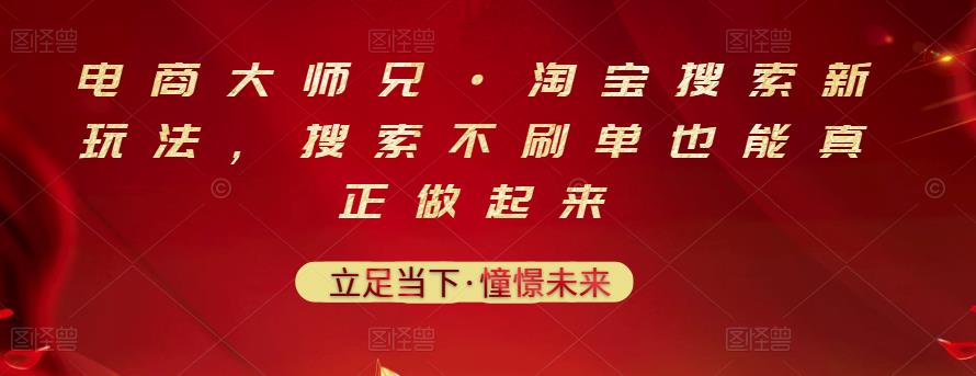 电商大师兄·淘宝搜索新玩法，搜索不刷单也能真正做起来-第一资源站