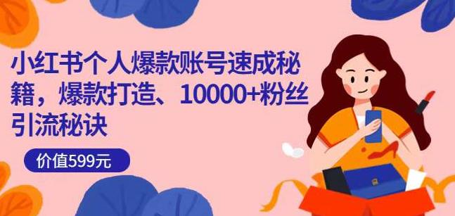 小红书个人爆款账号速成秘籍，爆款打造、10000+粉丝引流秘诀-第一资源站