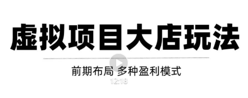 虚拟项目月入几万大店玩法分享，多店操作利润倍增（快速起店盈利）-第一资源站