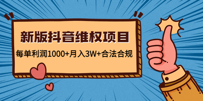 新版抖音维全项目：每单利润1000+月入3W+合法合规-第一资源站