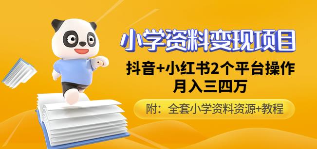 唐老师小学资料变现项目，抖音+小红书2个平台操作，月入数万元（全套资料+教程）-第一资源站