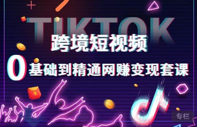 跨境短视频TIKTOK 0基础到精通网赚变现套课，跨境短视频独立站带货变现技巧-第一资源站