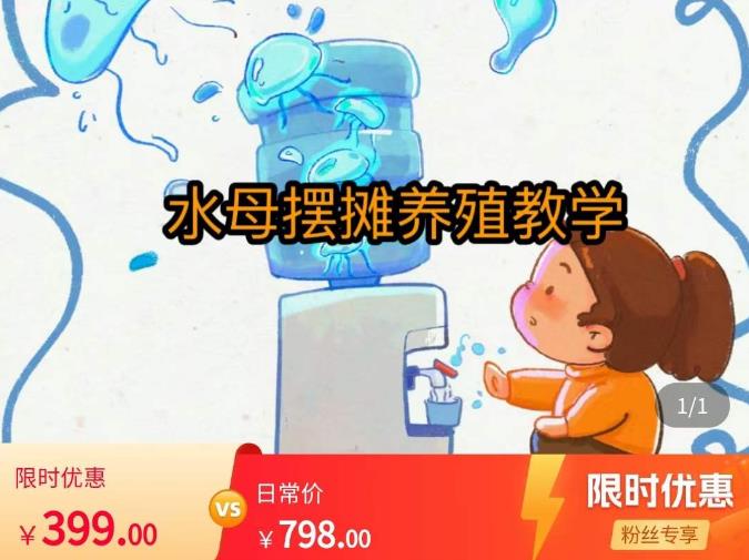 水母摆摊教学，包括摆摊技术、养殖技术、拿货渠道、抖音运营等-第一资源站