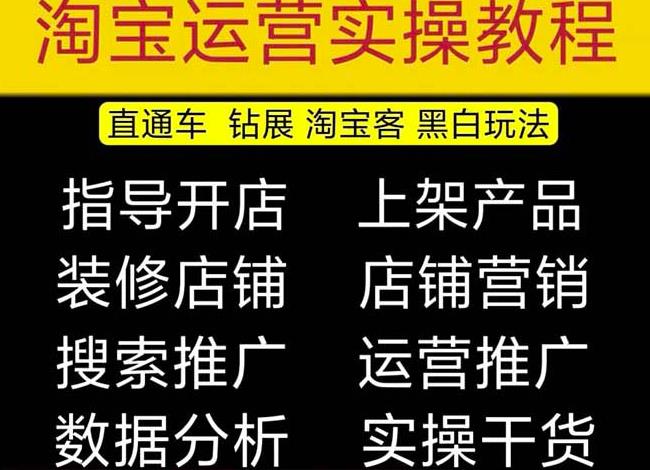 2023淘宝开店教程0基础到高级全套视频网店电商运营培训教学课程-第一资源站