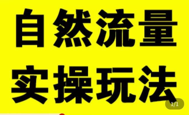 拼多多自然流量天花板，拼多多自然流的实操玩法，自然流量是怎么来的，如何开车带来自然流等知识-第一资源站