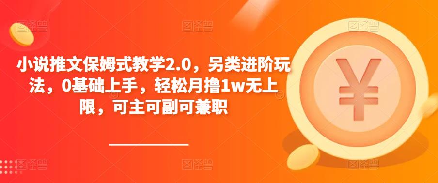 小说推文保姆式教学2.0，另类进阶玩法，0基础上手，轻松月撸1w无上限，可主可副可兼职-第一资源站