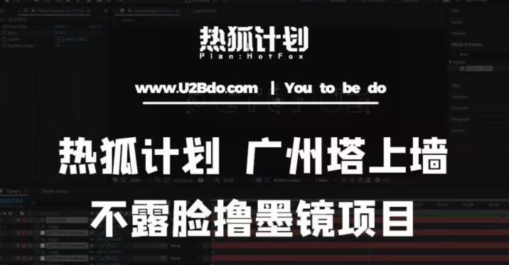 热狐计划抖音无人直播广州塔上墙，不露脸撸墨镜项目（素材+教程+插件）-第一资源站