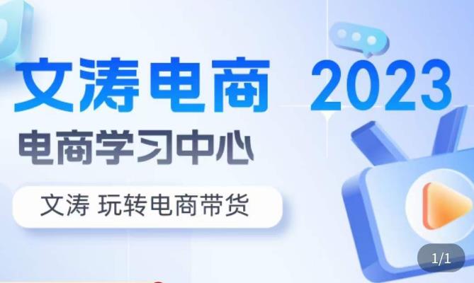 文涛电商·7天零基础自然流起号，​快速掌握店铺运营的核心玩法，突破自然展现量，玩转直播带货-第一资源站