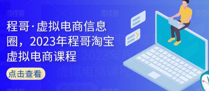 程哥·虚拟电商信息圈，2023年程哥淘宝虚拟电商课程-第一资源站