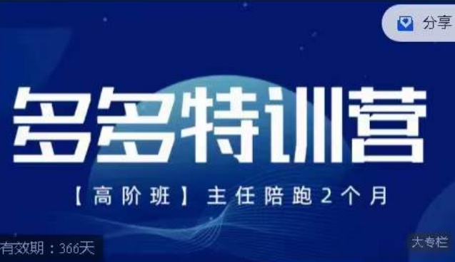 纪主任·多多特训营高阶班【9月13日更新】，拼多多最新玩法技巧落地实操-第一资源站