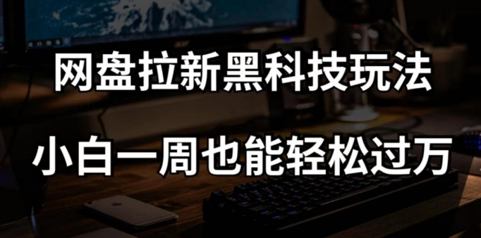 网盘拉新黑科技玩法，小白一周也能轻松过万【全套视频教程+黑科技】【揭秘】-第一资源站