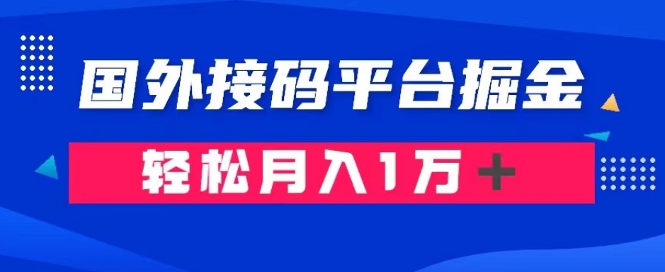 通过国外接码平台掘金：成本1.3，利润10＋，轻松月入1万＋【揭秘】-第一资源站