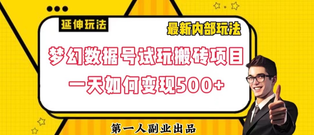 数据号回归玩法游戏试玩搬砖项目再创日入500+【揭秘】-第一资源站