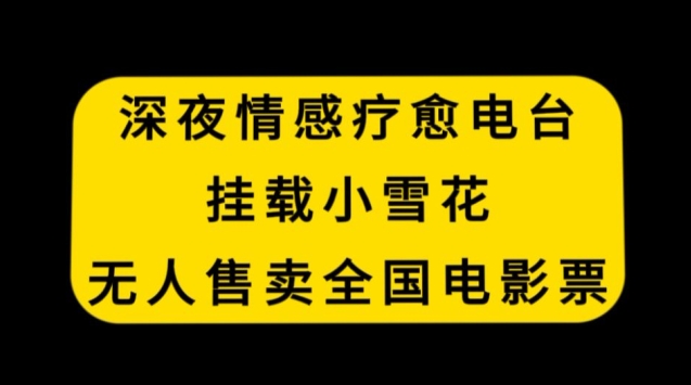 深夜情感疗愈电台，挂载小雪花，无人售卖全国电影票【揭秘】-第一资源站