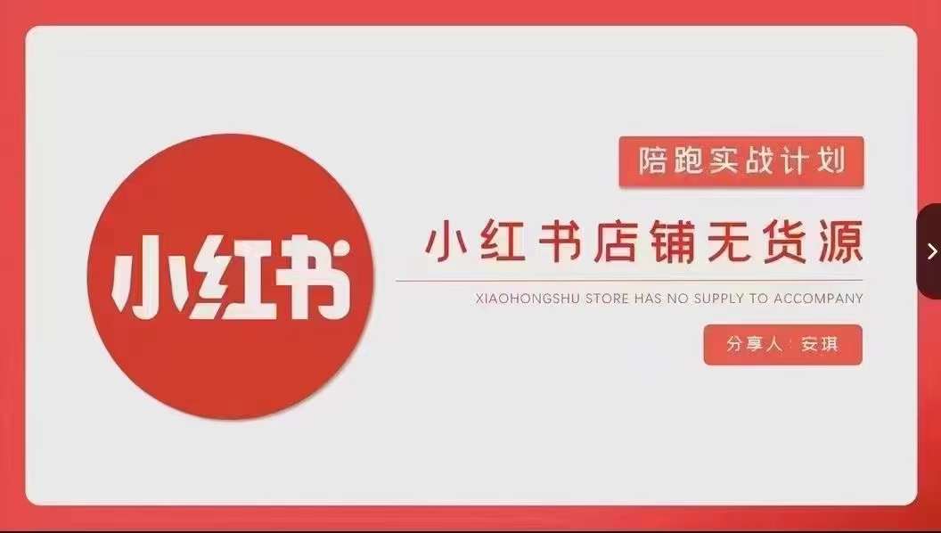安琪-小红书店铺无货源实战，开店到售后全流程操作-第一资源站