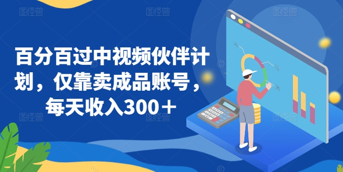 百分百过中视频伙伴计划，仅靠卖成品账号，每天收入300＋【揭秘】-第一资源站