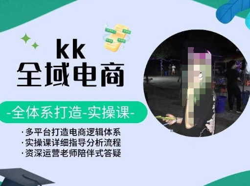 KK全域电商，全体系打造实操课，多平台打造电商逻辑体系-第一资源站
