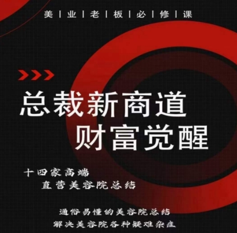 总裁新商道(美业老板必修课)，通俗易懂的美容院总结，解决美容院各种疑难杂症-第一资源站