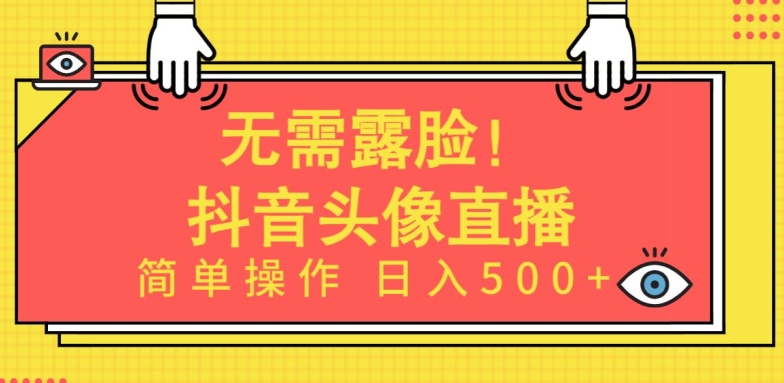 无需露脸，Ai头像直播项目，简单操作日入500+【揭秘】-第一资源站