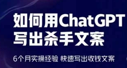 如何用ChatGPT写出杀手文案，6个月实操经验，快速写出收钱文案-第一资源站