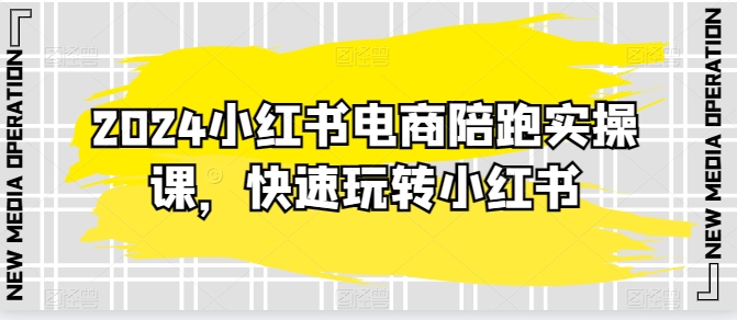 2024小红书电商陪跑实操课，快速玩转小红书，超过20节精细化课程-第一资源站