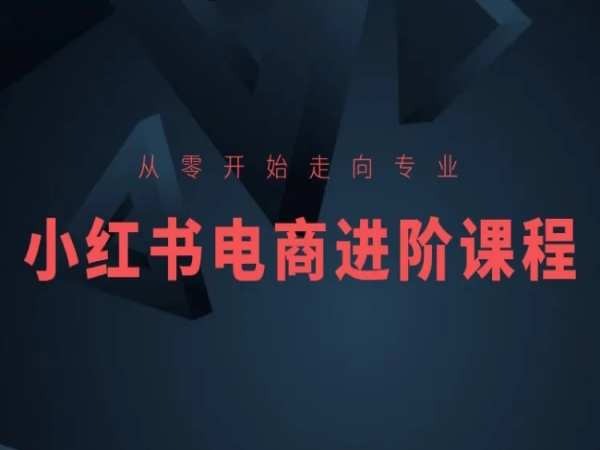 从零开始走向专业，小红书电商进阶课程-第一资源站
