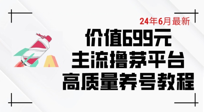 6月最新价值699的主流撸茅台平台精品养号下车攻略【揭秘】-第一资源站