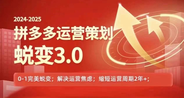 2024-2025拼多多运营策略蜕变3.0，0~1完美蜕变，解决信息焦虑-第一资源站