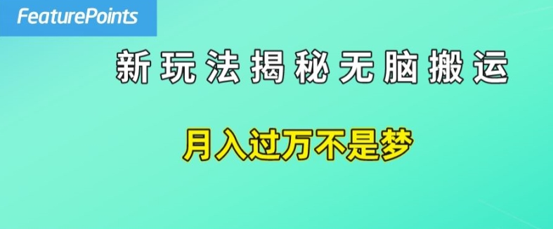 简单操作，每天50美元收入，搬运就是赚钱的秘诀【揭秘】-第一资源站