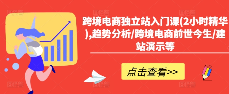 跨境电商独立站入门课(2小时精华),趋势分析/跨境电商前世今生/建站演示等-第一资源站