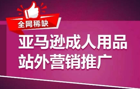 全网稀缺！亚马逊成人用品站外营销推广，​教你引爆站外流量，开启爆单模式-第一资源站