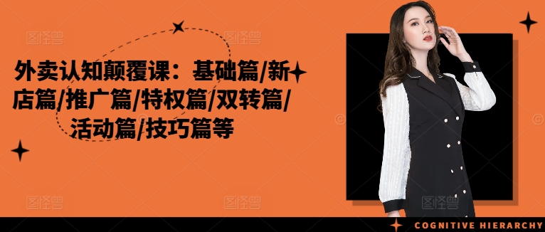 外卖认知颠覆课：基础篇/新店篇/推广篇/特权篇/双转篇/活动篇/技巧篇等-第一资源站