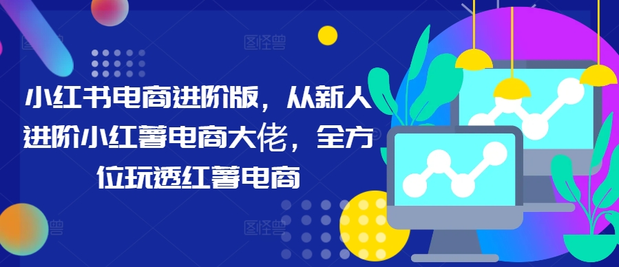 小红书电商进阶版，从新人进阶小红薯电商大佬，全方位玩透红薯电商-第一资源站