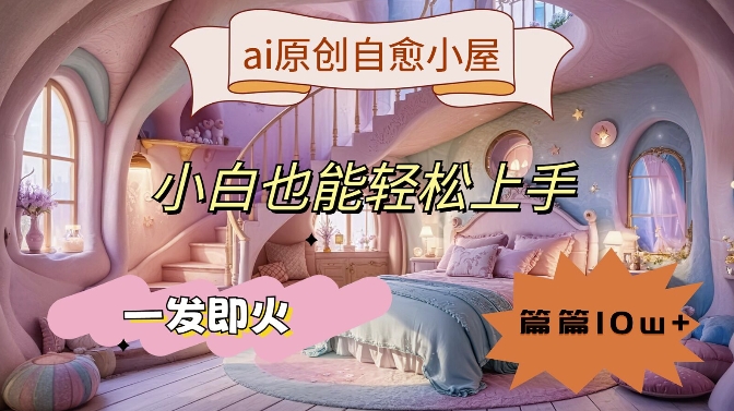 ai原创治愈小屋，小白也能轻松上手，一发即火，篇篇10w+【揭秘】-第一资源站