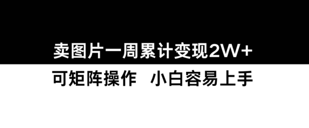 小红书【卖图片】一周累计变现2W+小白易上手-第一资源站