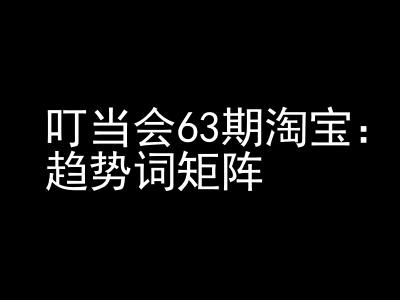 《淘宝天猫打爆班》原创高阶技术第63期，趋势词矩阵技术和玩法-第一资源站